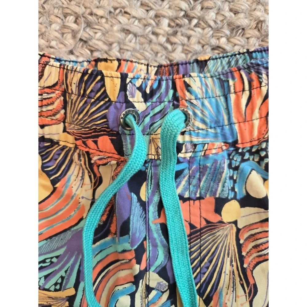 Patagonia Girls' Baggies Shorts Blue Orange Tropical Girls XXL 16-18